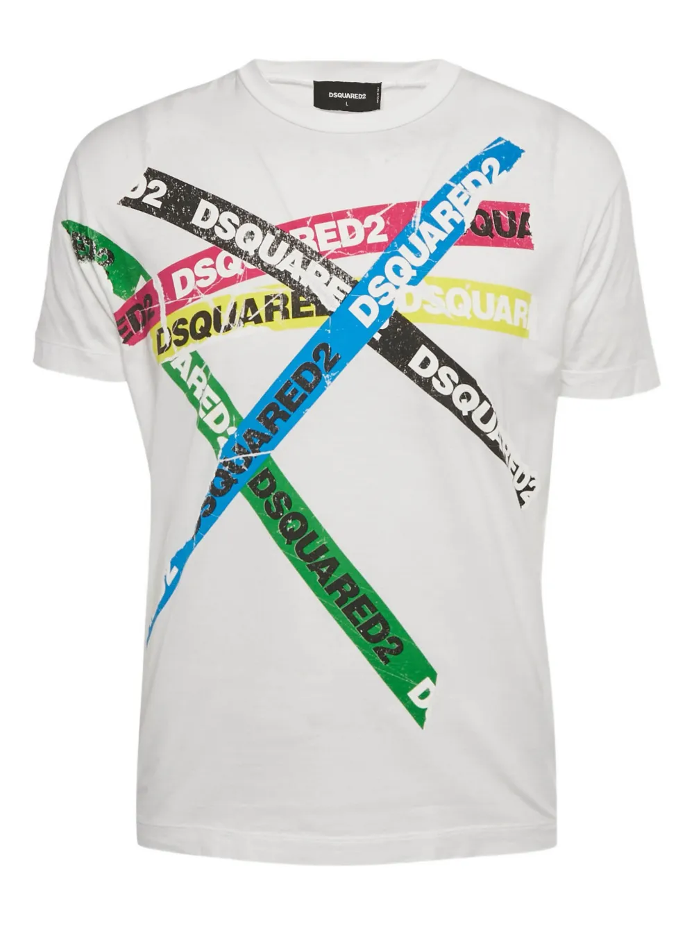 DSQUARED2 logo tape T-shirt - Bianco