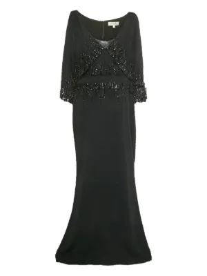 plus size little black mini dress Black Beaded Lace Sheath Dress by Badgley Mischka
