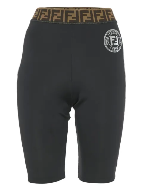 Fendi Pre-Owned logo-print cycling trousers