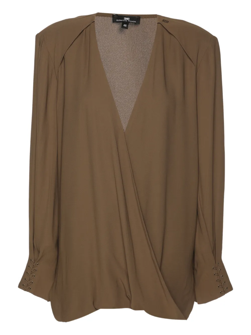 Elisabetta Franchi Blusa in crêpe - Marrone