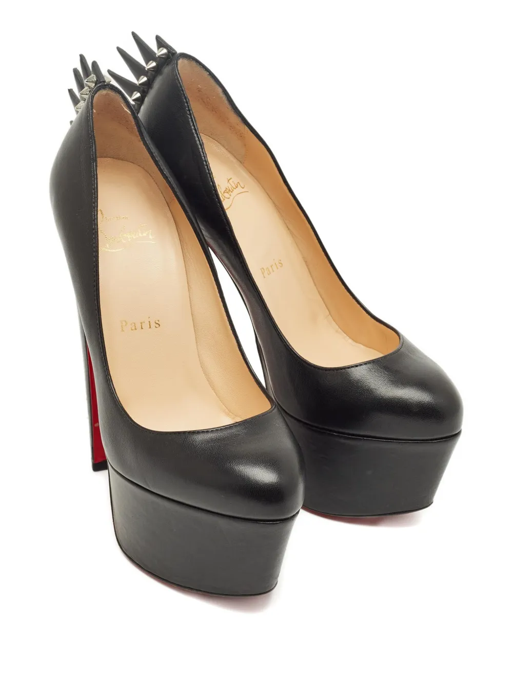 Christian Louboutin Pre-Owned Electropump spike leather pumps - Zwart