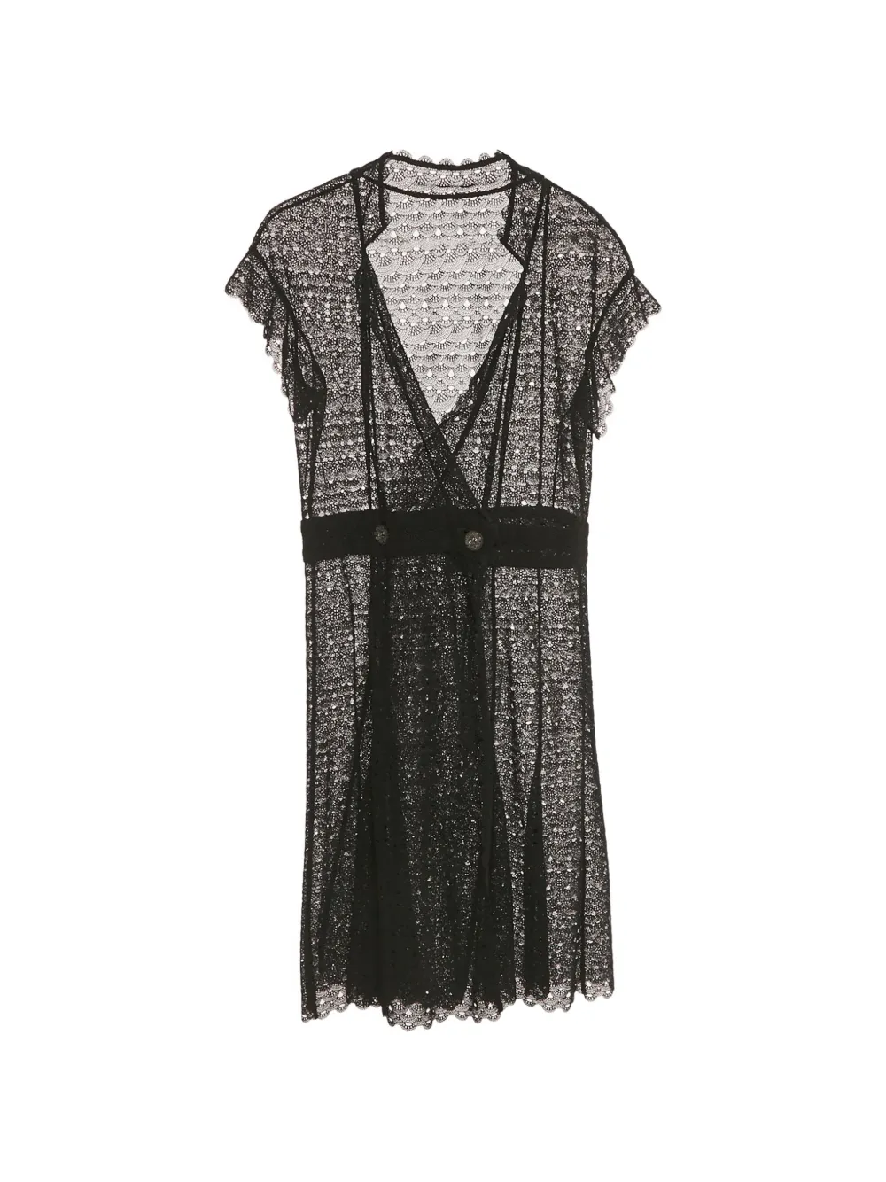 CHANEL Pre-Owned crochet double-breasted dress - Nero