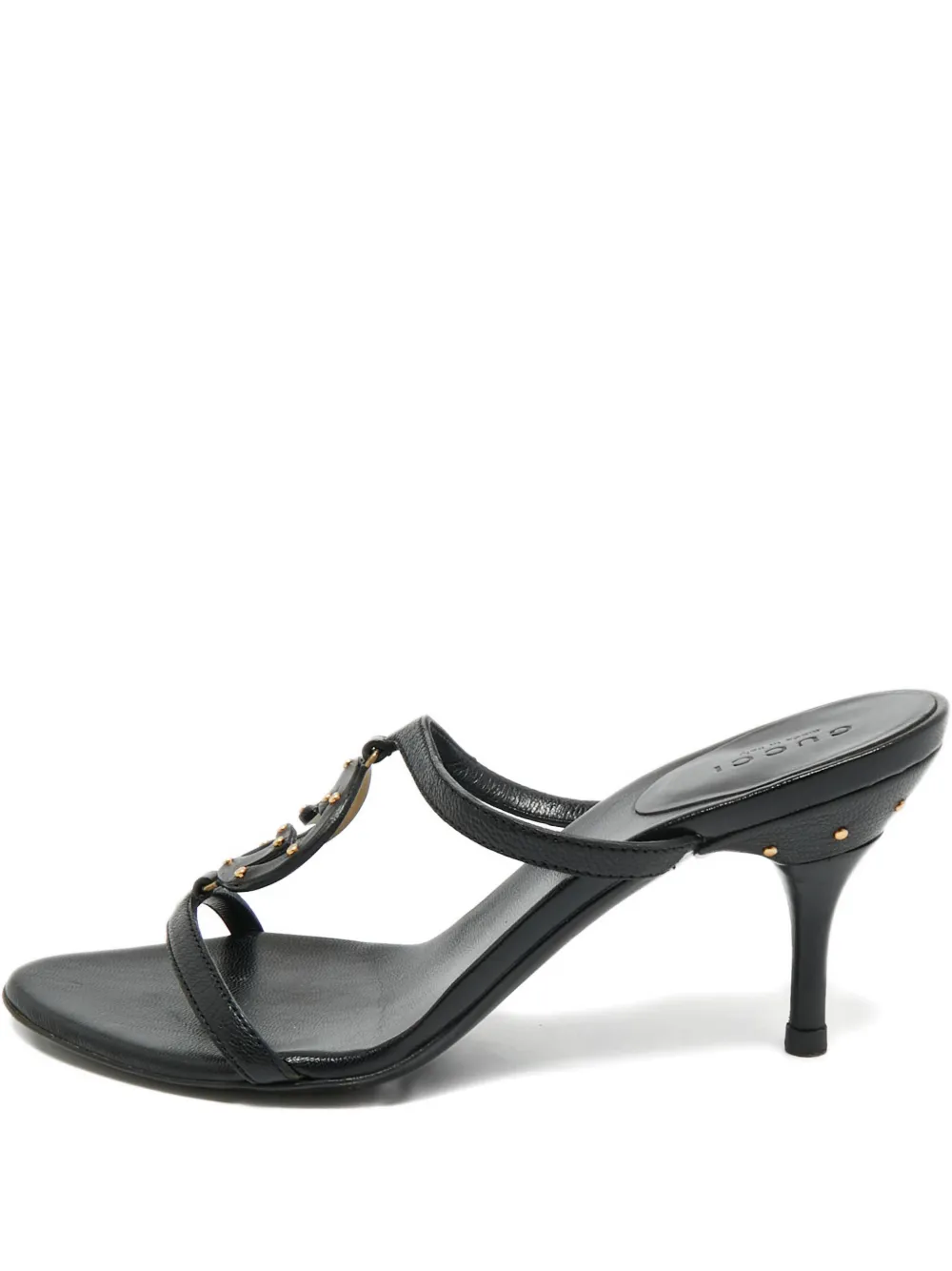 Gucci Pre-Owned GG leather heeled sandals - Schwarz