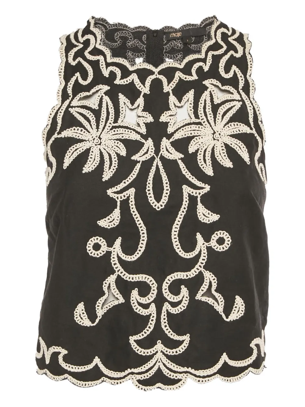 Maje embroidered blouse - Nero