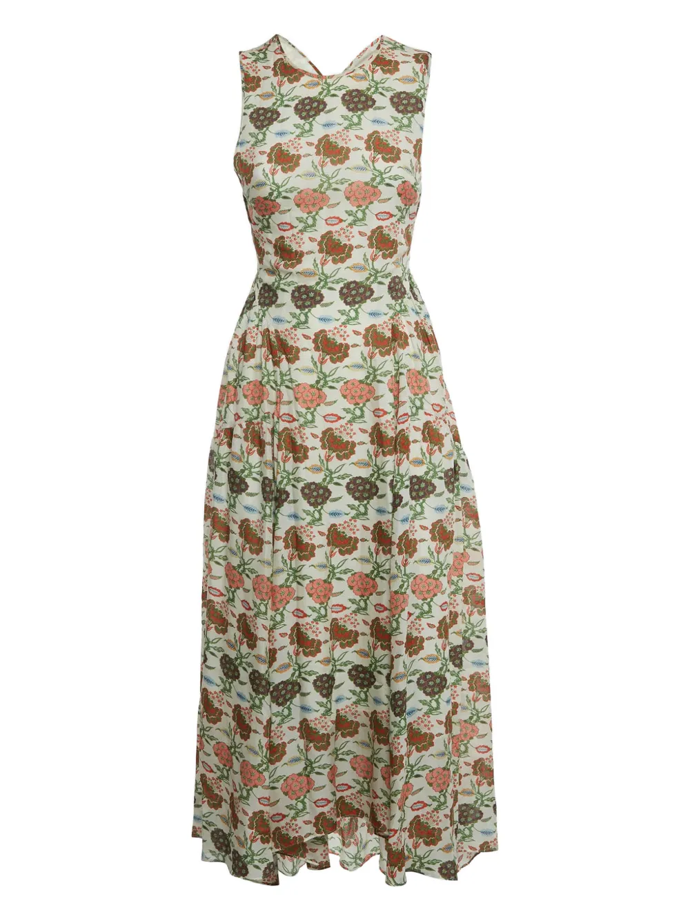 Tory Burch floral-print maxi dress - Bianco