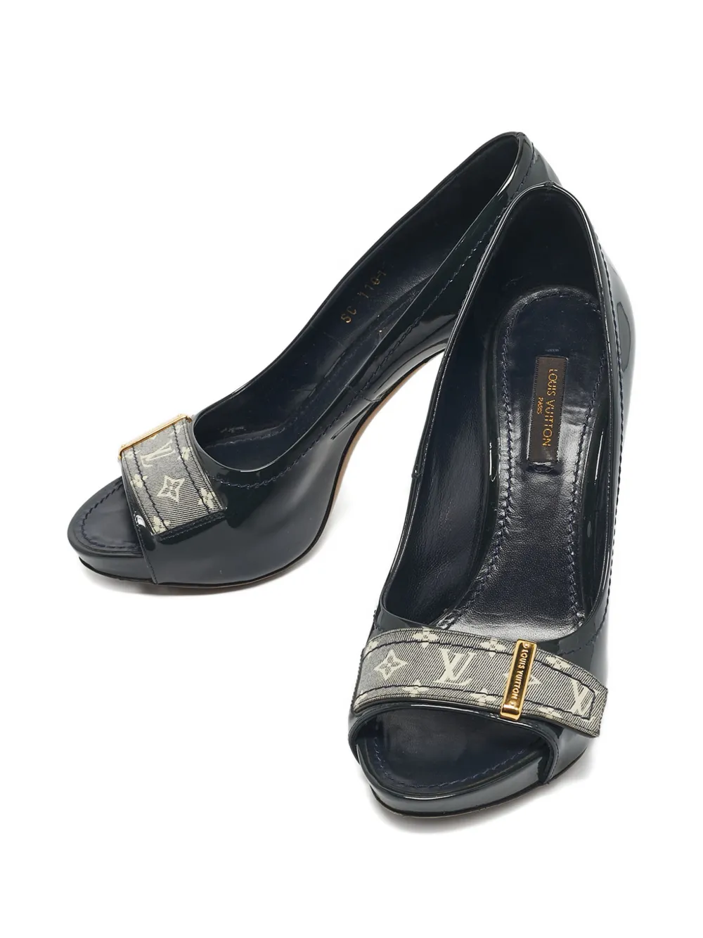 Louis Vuitton Pre-Owned Idylle Buci open-toe pumps - Groen