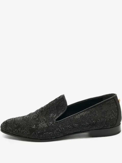 Versace Pre-Owned crystal-embellished loafers