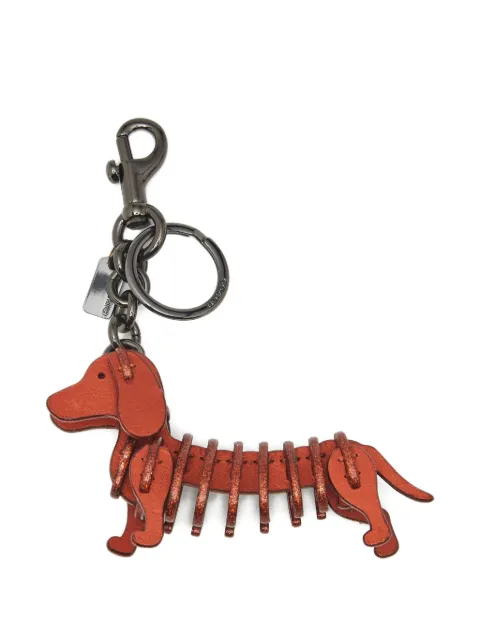 Coach dog-leather charm