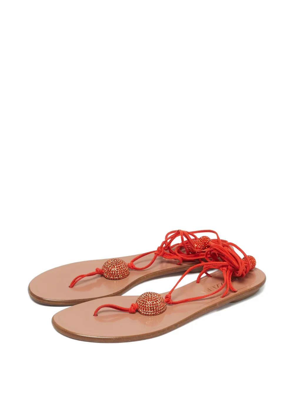 Aquazzura tie-fastening sandals - Oranje