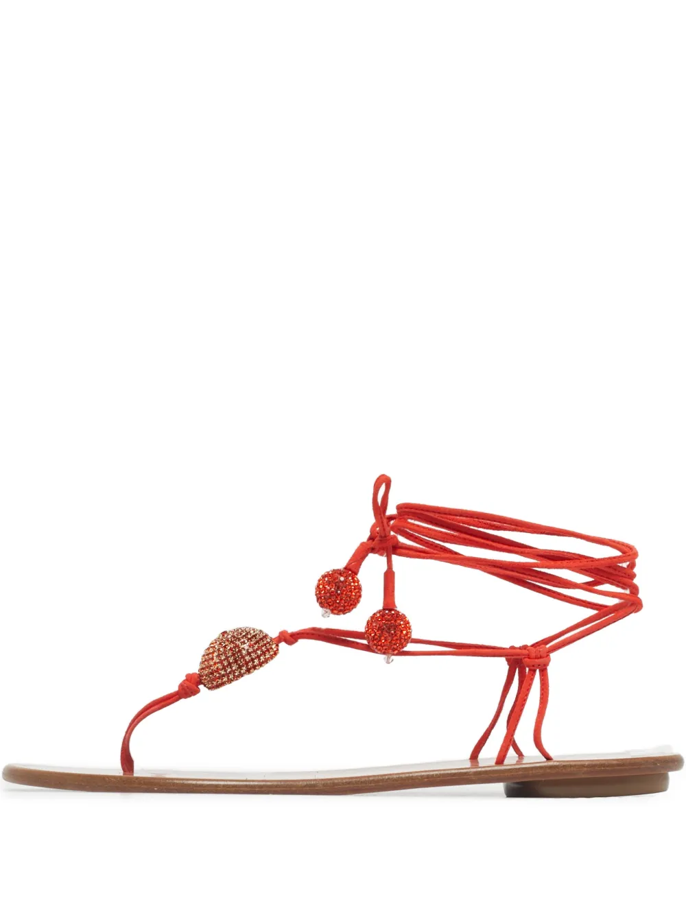 Aquazzura tie-fastening sandals - Orange