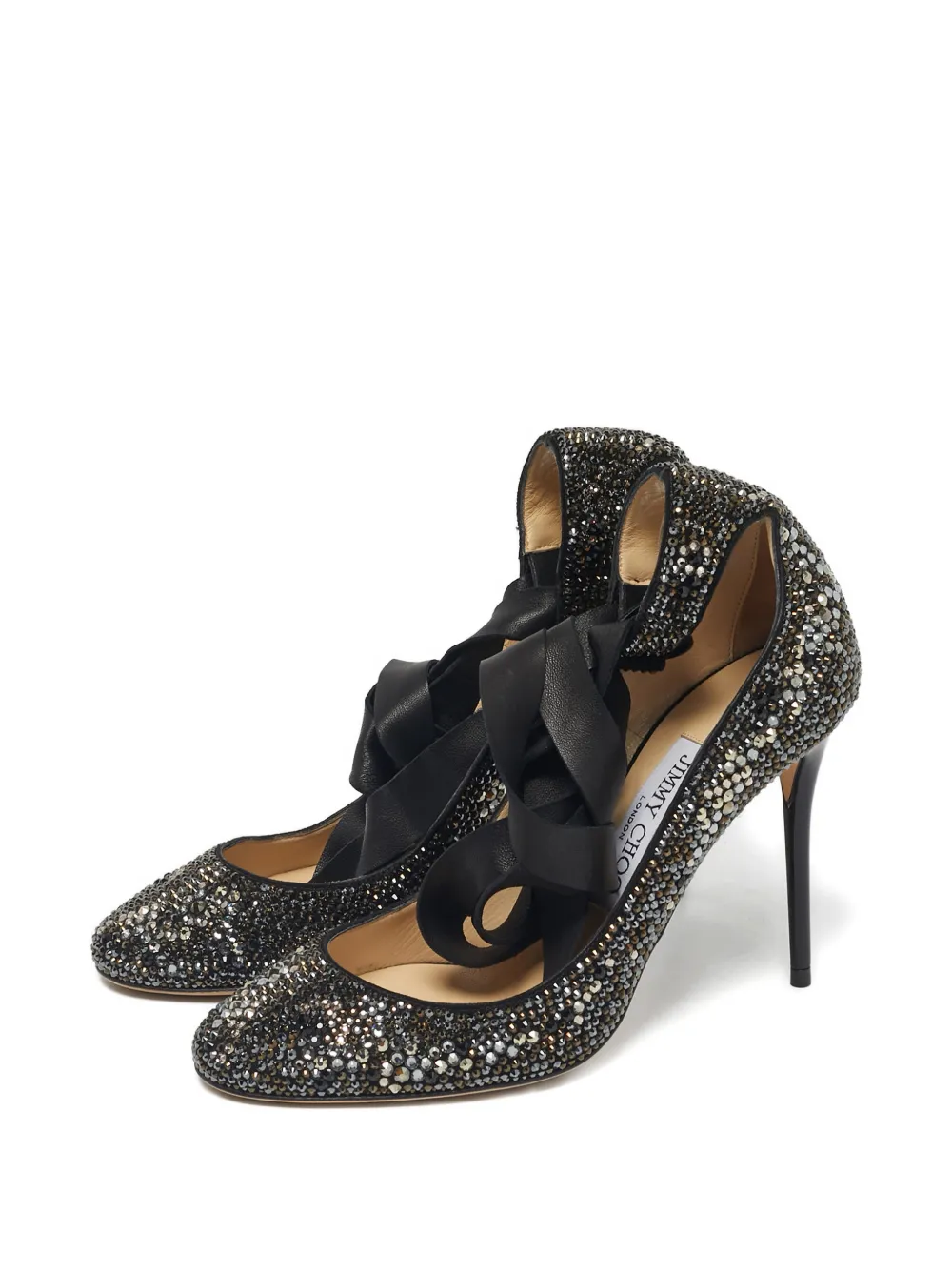 Jimmy Choo Pre-Owned Rosana crystal pumps - Zwart