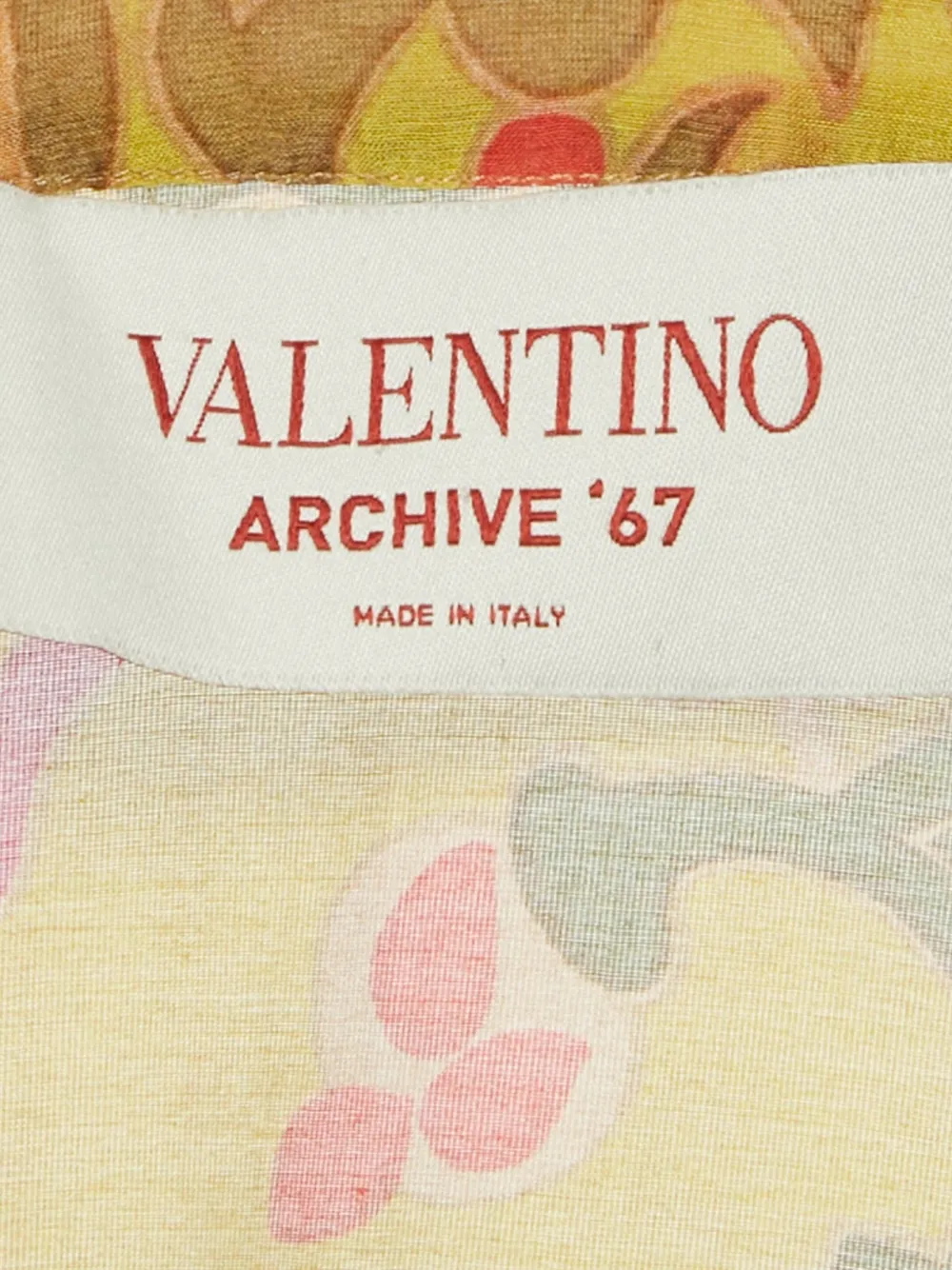 Valentino Pre-Owned V-neck printed midi dress - Geel