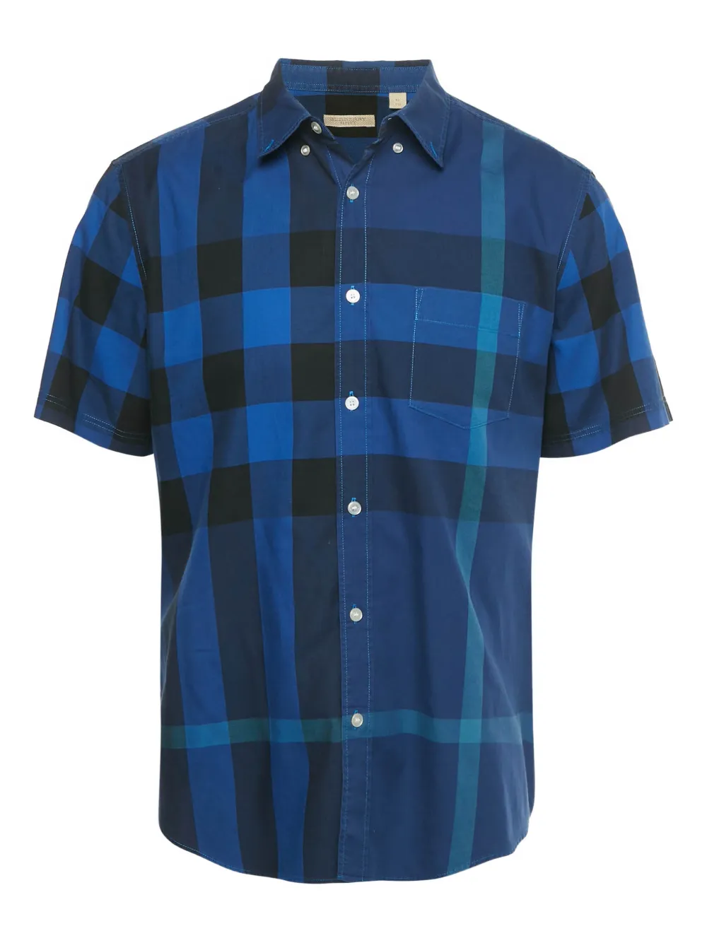 Burberry checked-pattern cotton shirt | azul | Image 1