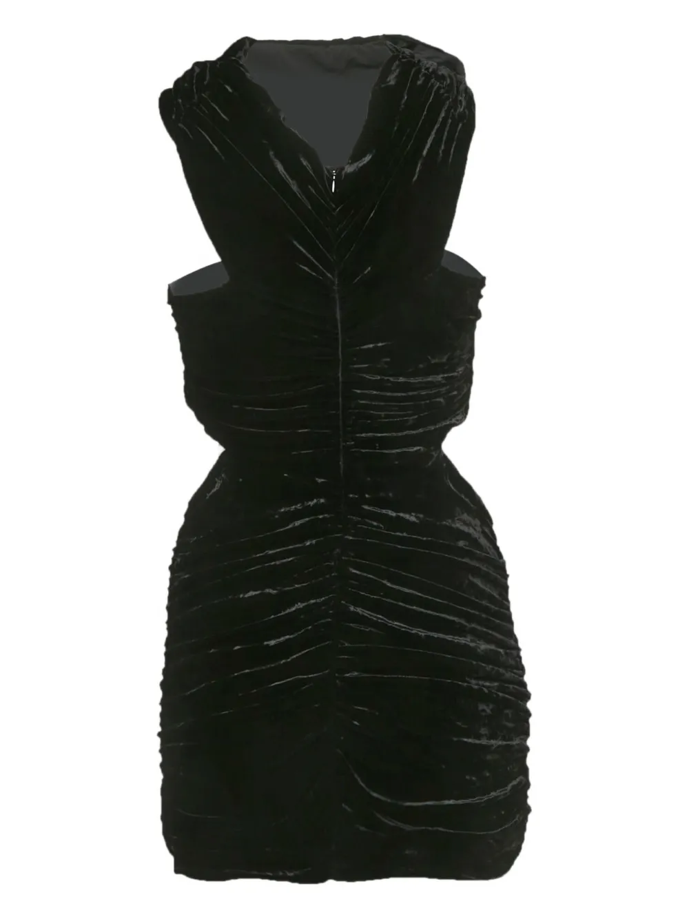 Magda Butrym Fluwelen mini-jurk met bloemapplicatie - Zwart