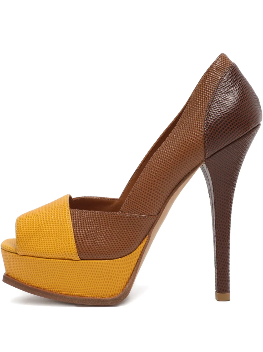 Fendi Pre-Owned Pumps Fendista con punta aperta - Marrone