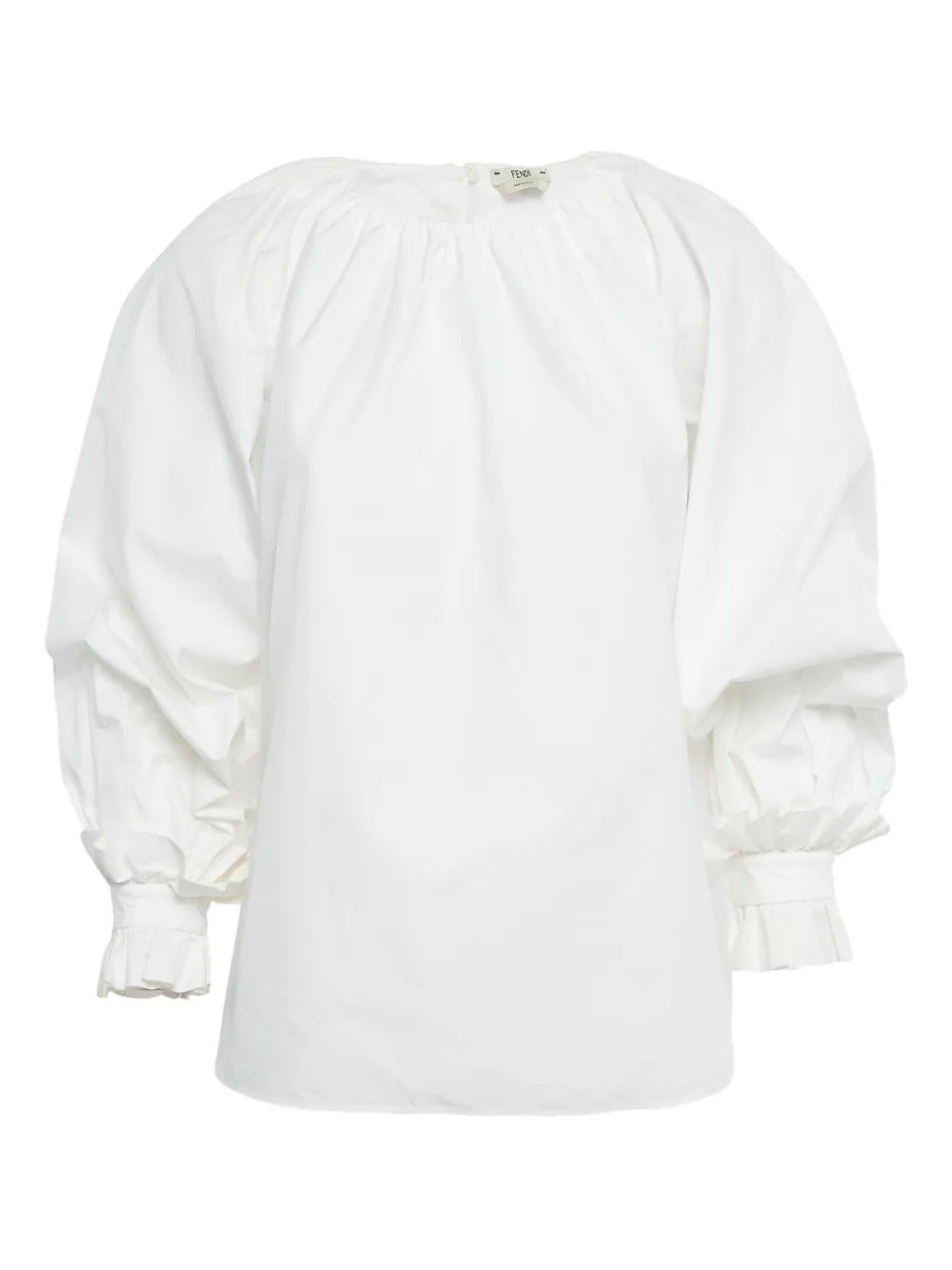 Fendi Pre-Owned balloon-sleeve blouse - Bianco