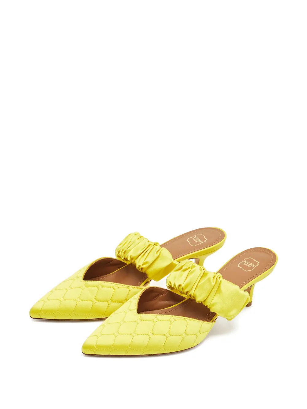 Malone Souliers quilted mules - Geel