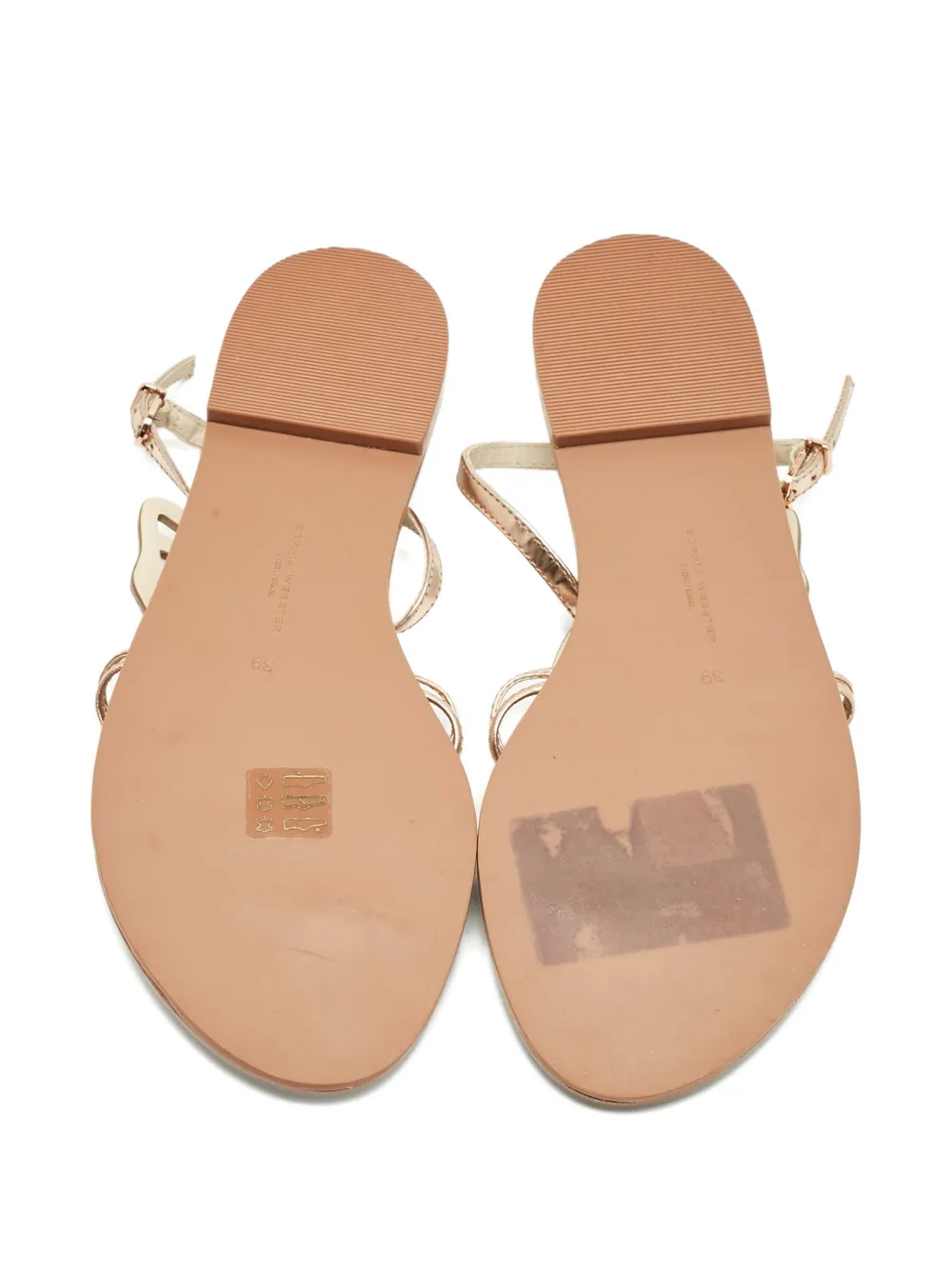 Sophia Webster butterfly leather flats - Goud