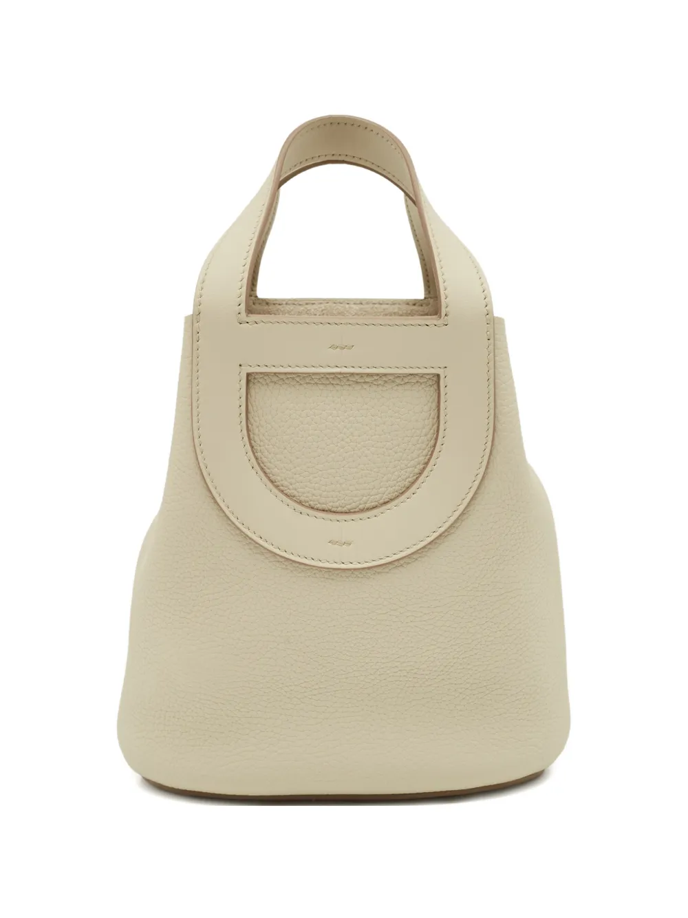 Pre-owned Hermes 2024 18 In The Loop Leather Tote Bag In Neutral