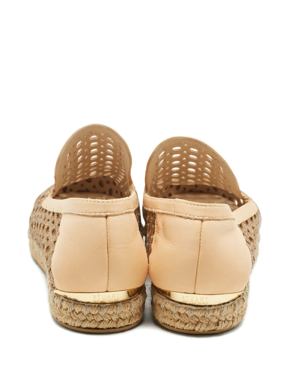 Stuart Weitzman metallic-leather espadrilles - Goud
