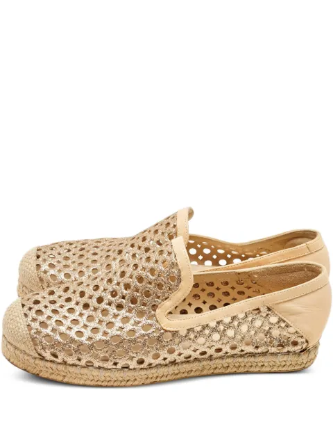 Stuart Weitzman metallic-leather espadrilles