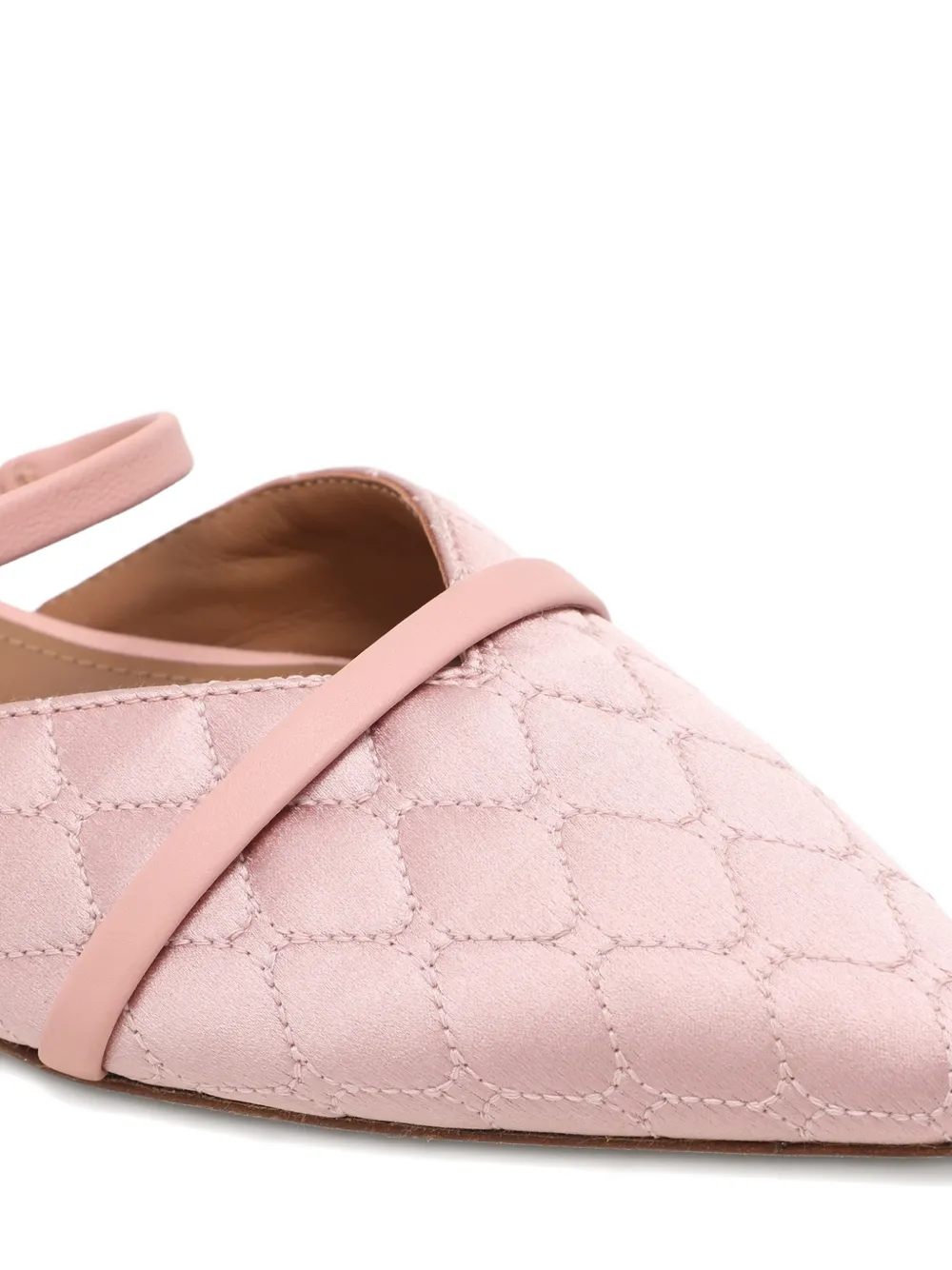 Malone Souliers quilted strap mules - Roze