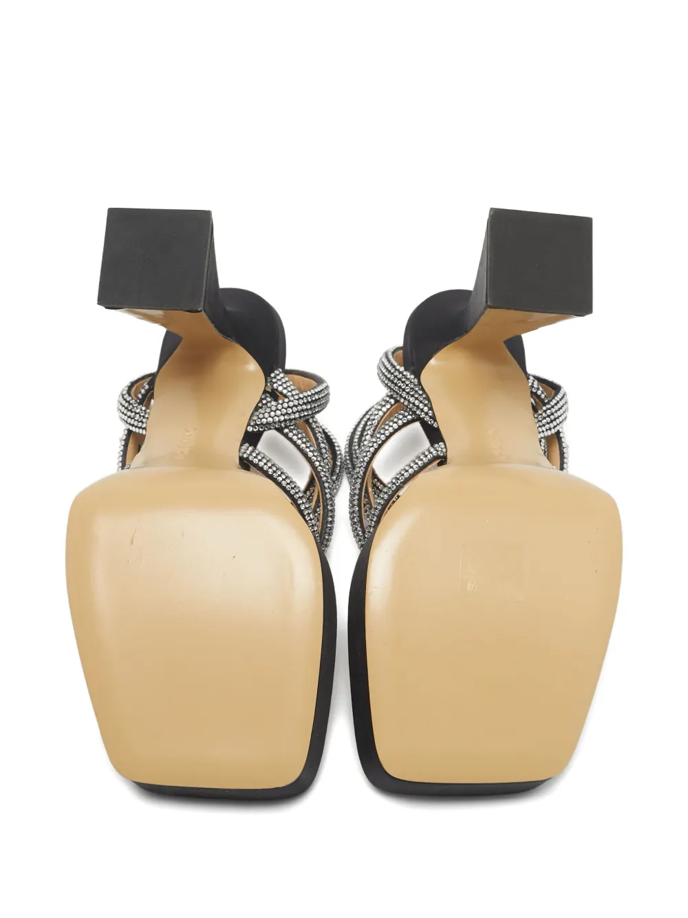 MACH & MACH Sydney platform embellished sandals - Zwart