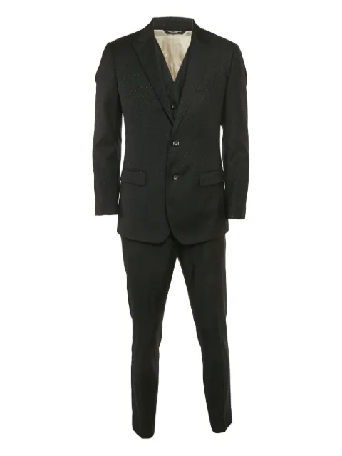 Dolce & Gabbana Pre-Owned patterned black suit