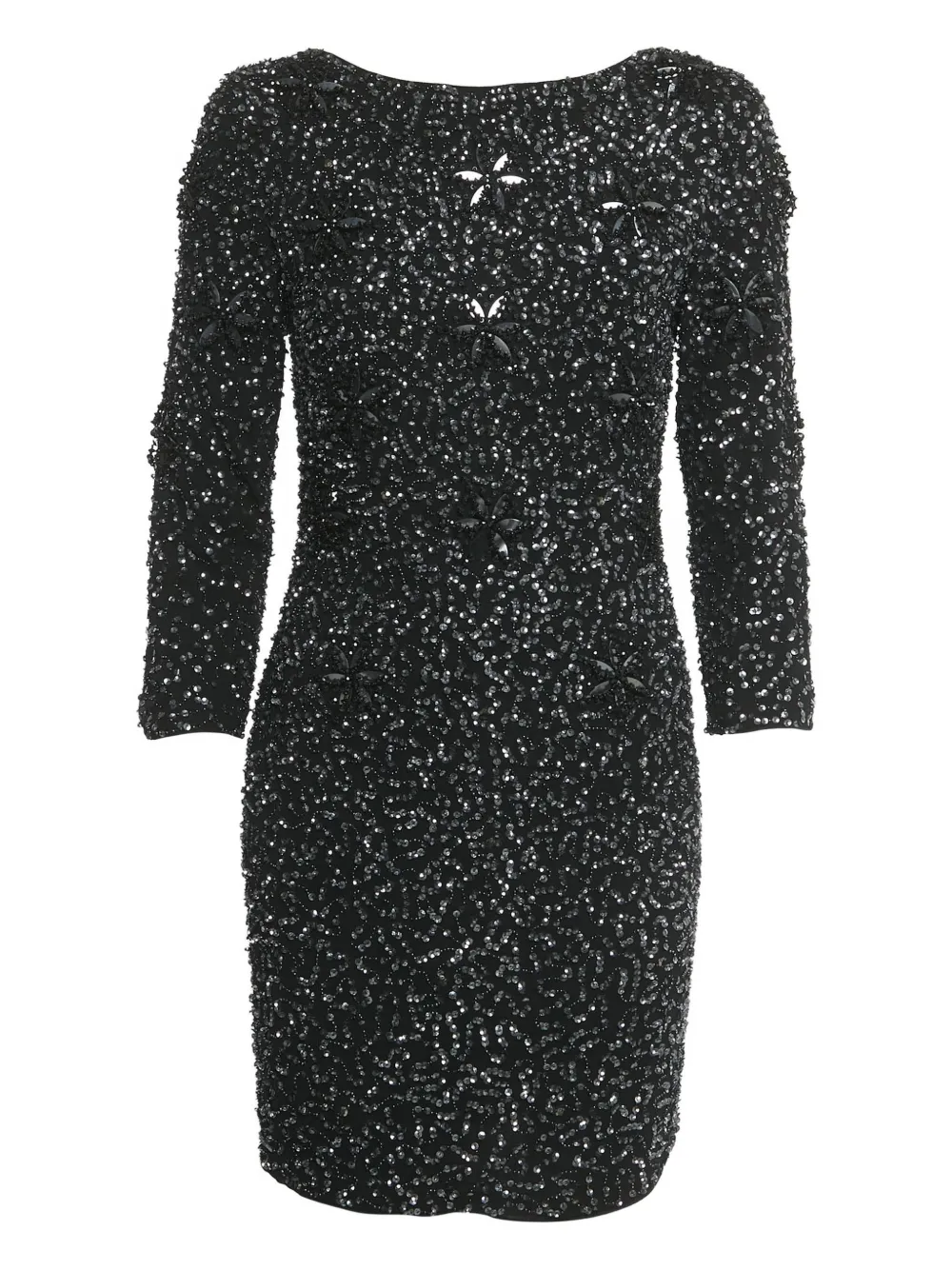 Armani Vintage sequins beaded mini dress - Black