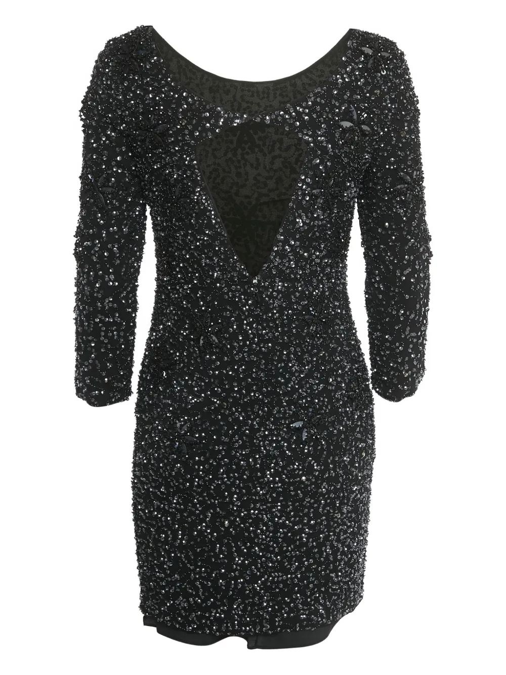Armani Vintage sequins beaded mini dress - Zwart