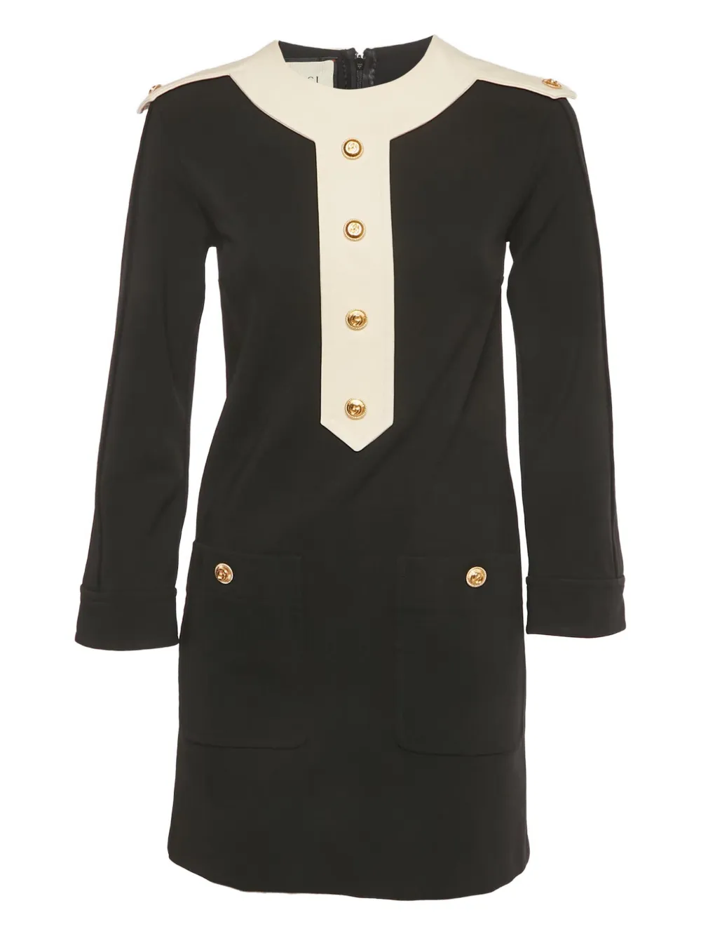 Gucci Pre-Owned button-detail crepe dress - Nero