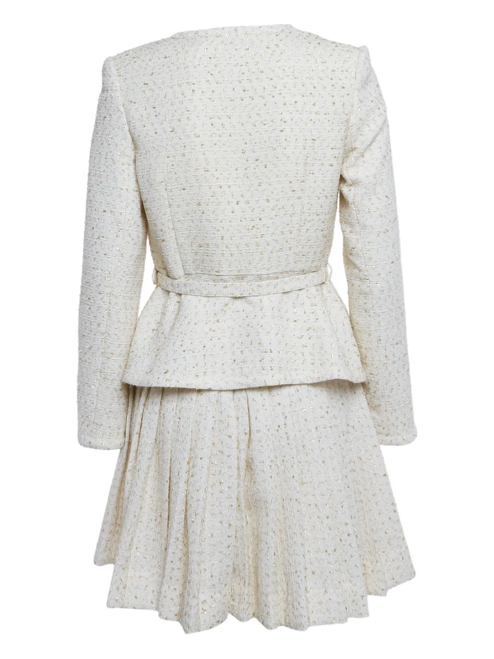 Self-Portrait buttoned jacket mini dress - Beige