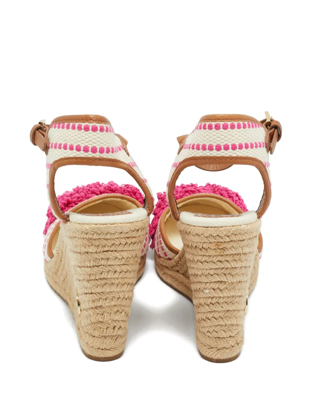 Tory Burch embellished-upper wedge-heel pumps - Beige