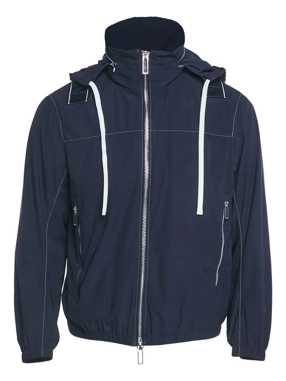Emporio Armani Pre-Owned zip-up hooded jacket – Blue Emporio Armani Pre-Owned zip-up hooded jacket – Blue