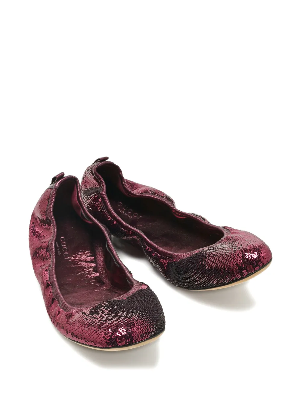 Gucci Pre-Owned sequinned ballet flats - Paars
