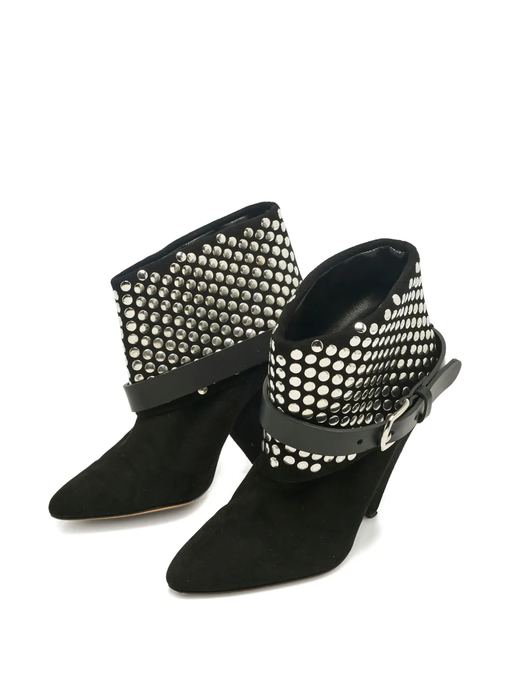 ISABEL MARANT studded suede ankle boots - Zwart