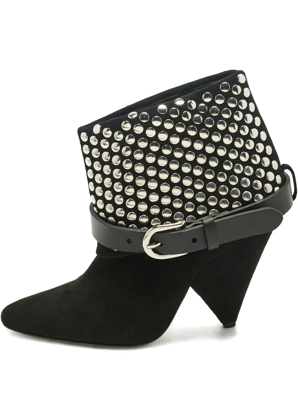 ISABEL MARANT studded suede ankle boots - Nero