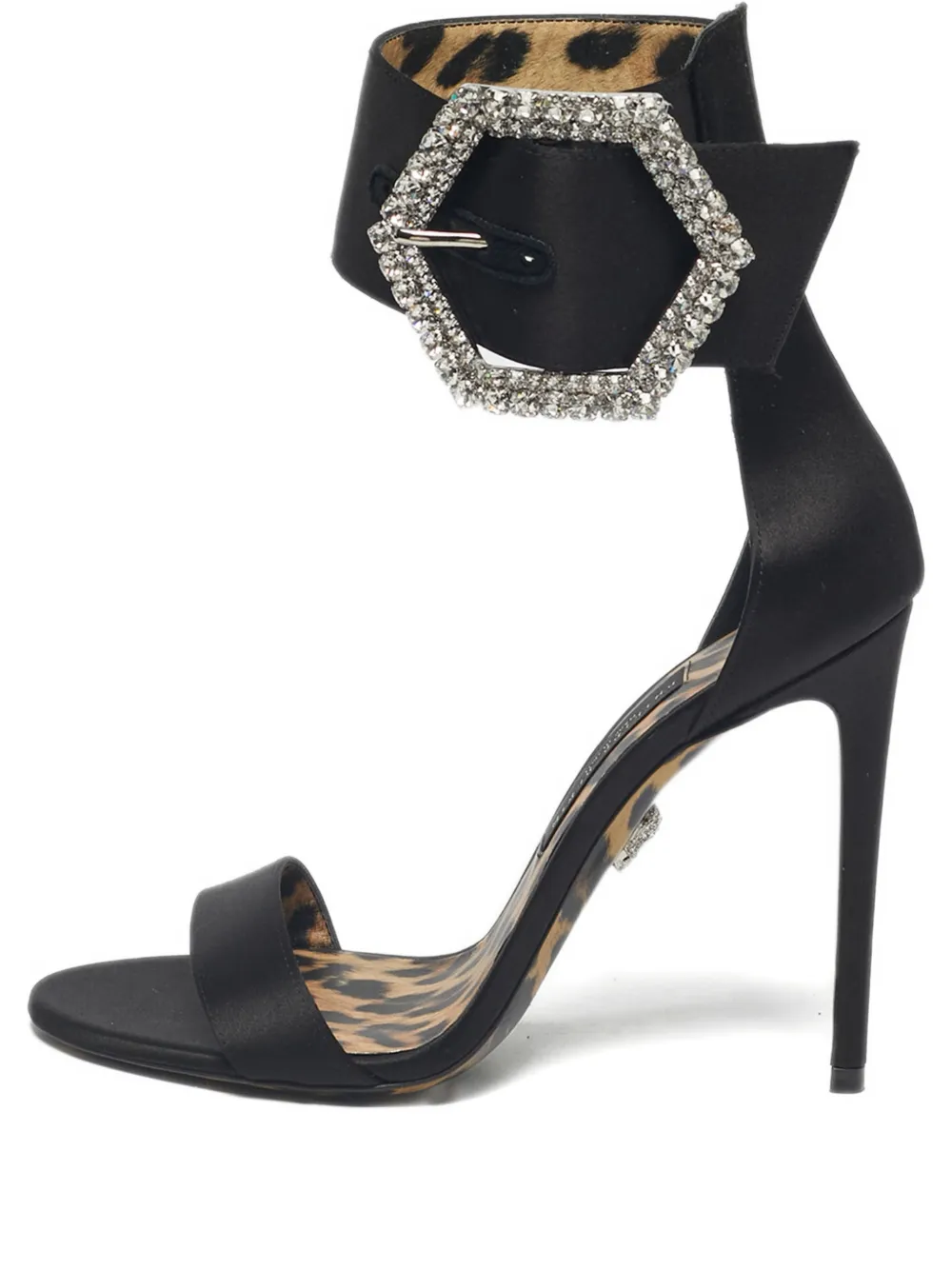 Philipp Plein crystal-buckle sandals - Schwarz
