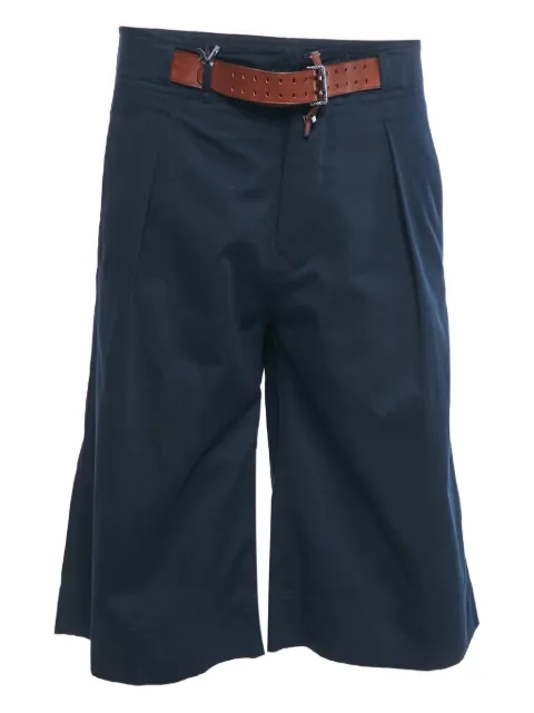 Roberto Cavalli gabardine belted shorts