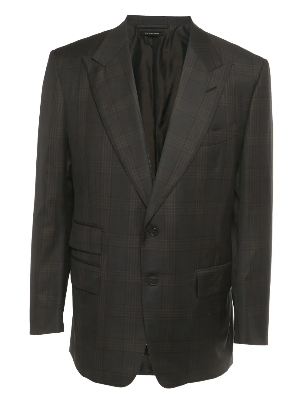 TOM FORD checkered wool blazer - Marrone