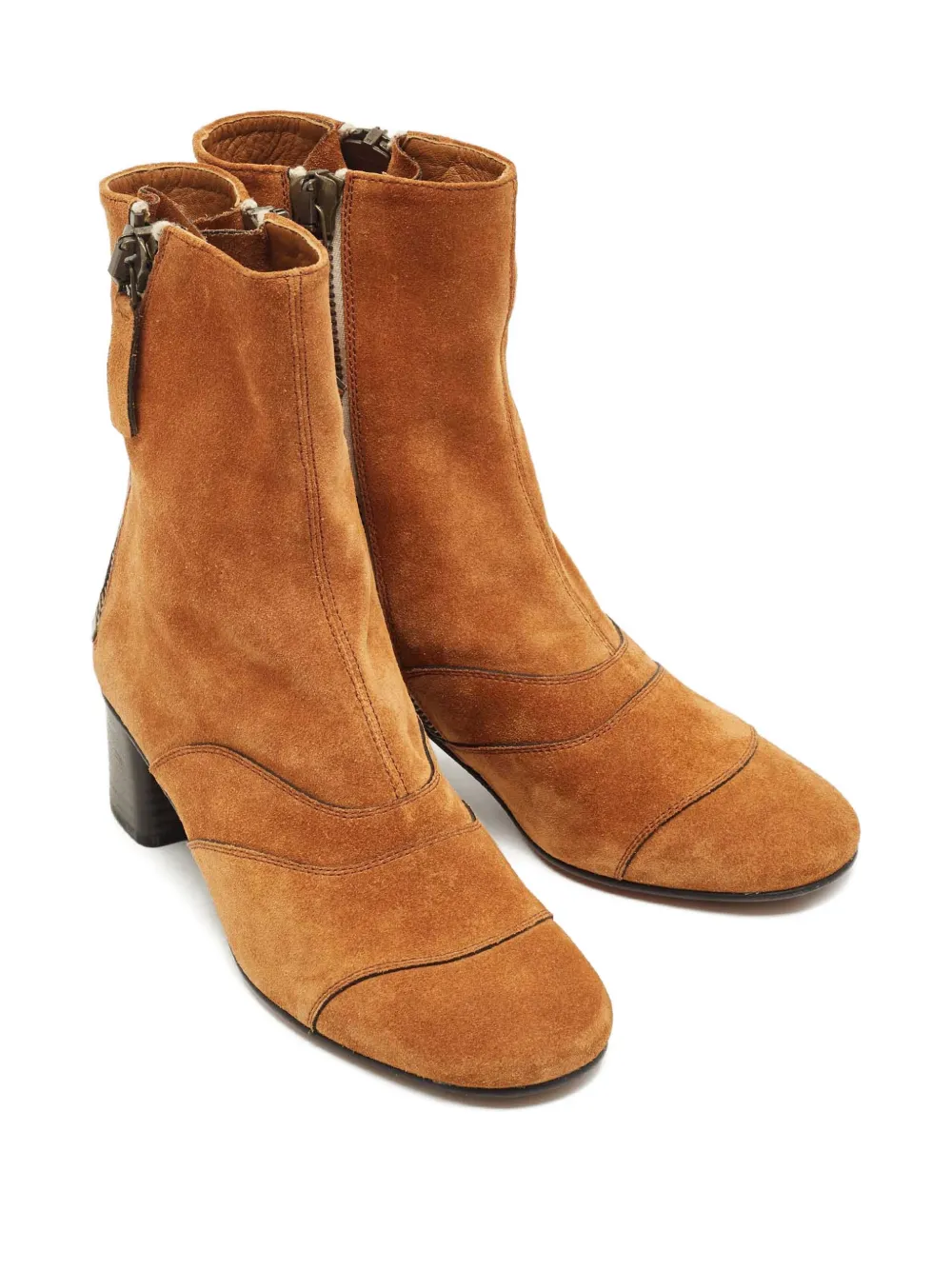 Chloé Pre-Owned Lexie suede ankle boots - Bruin