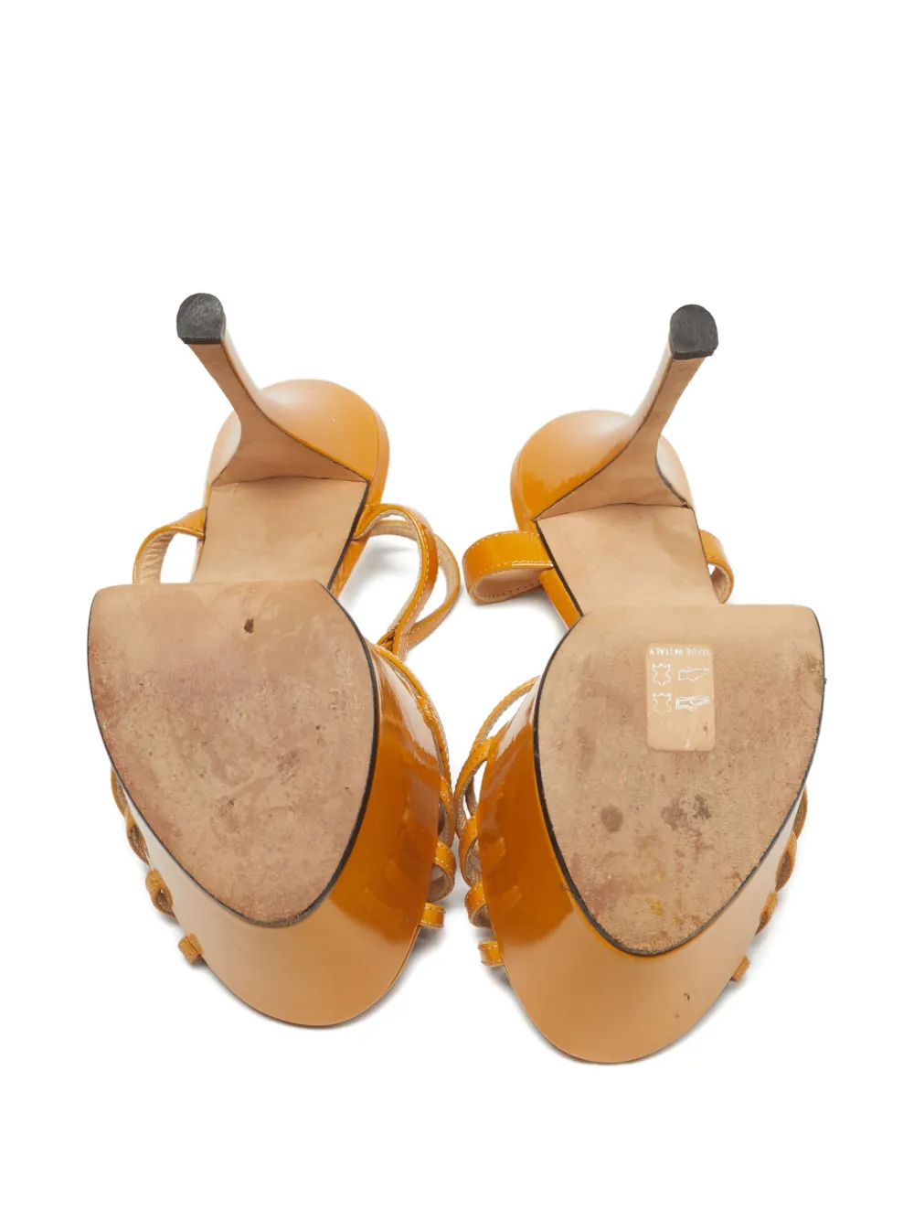 Giuseppe Zanotti Vintage T-strap platform sandals - Geel