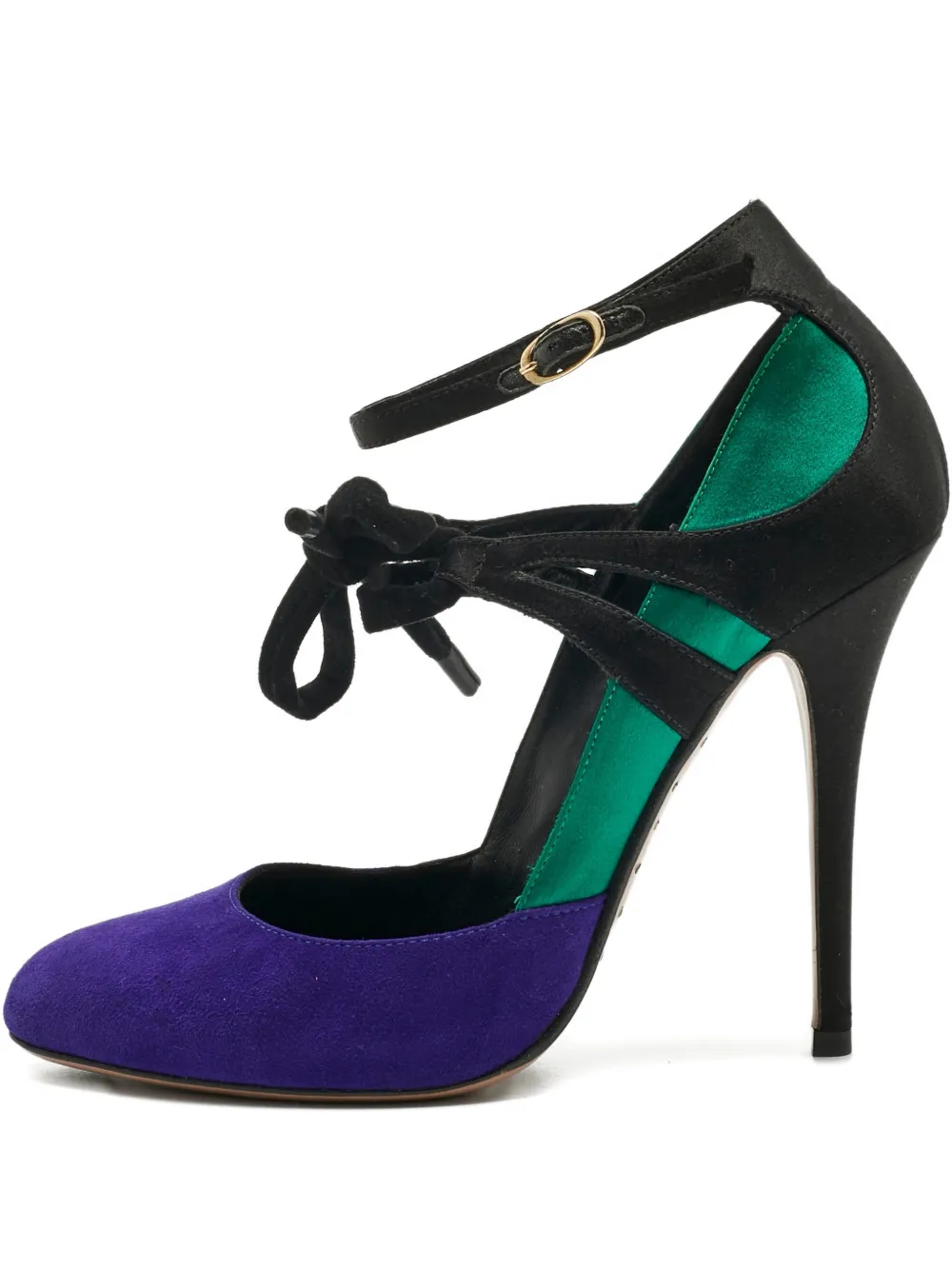 Pre-owned Giuseppe Zanotti Suede Ankle-strap Pumps In Purple