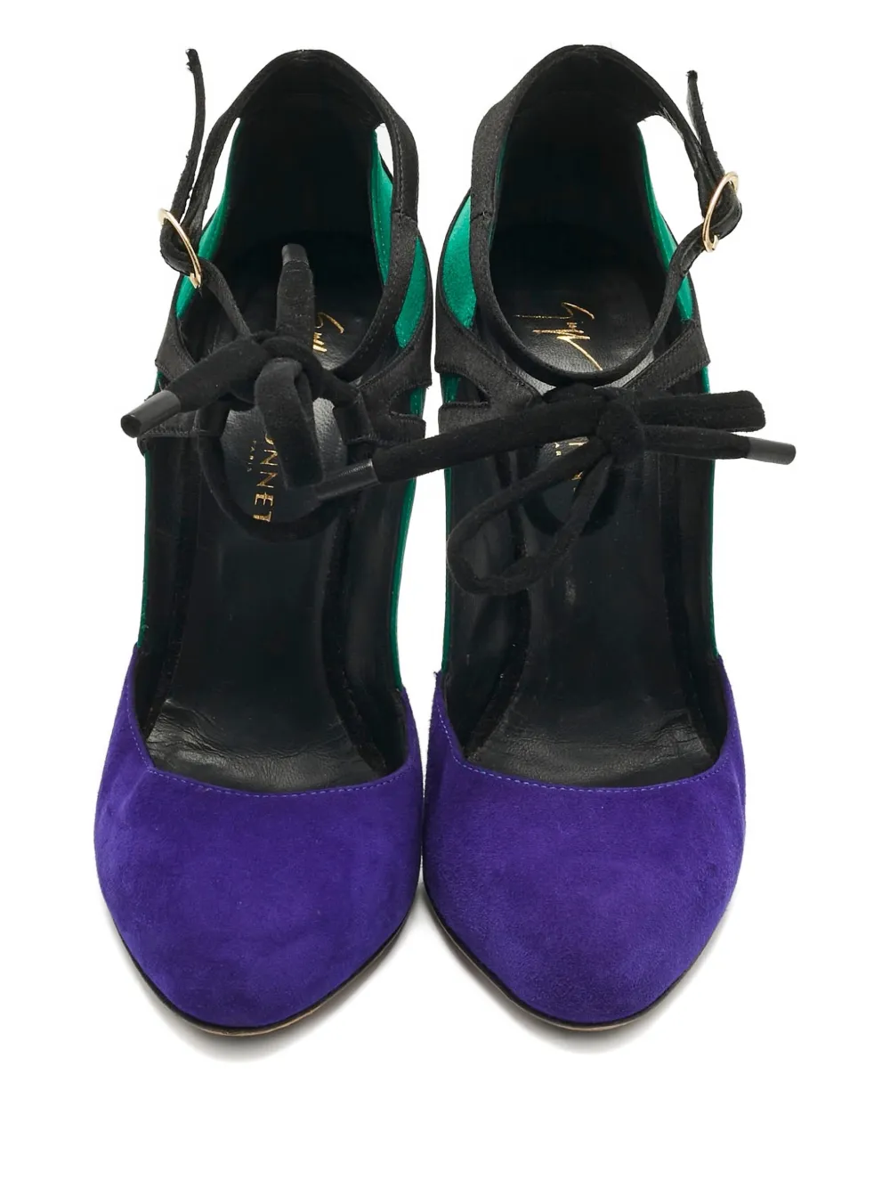 GIUSEPPE ZANOTTI Pre-owned Suede Ankle-strap Pumps In Purple