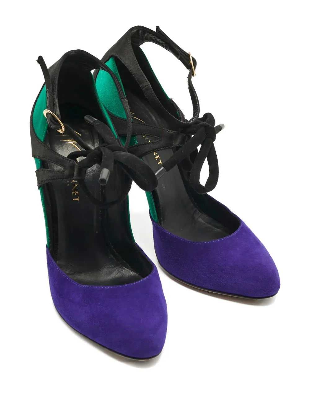 GIUSEPPE ZANOTTI Pre-owned Suede Ankle-strap Pumps In Purple