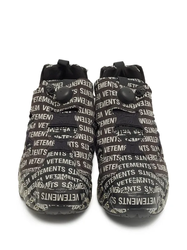 VETEMENTS x Reebok Instapump Fury Sneakers | Black | FARFETCH