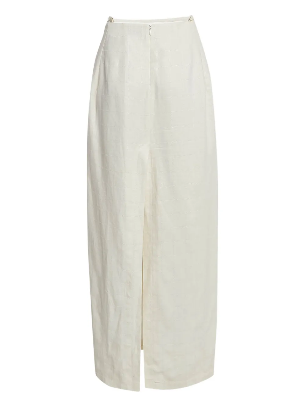 Jacquemus Pre-Owned L'amour split-detail linen maxi skirt - Beige