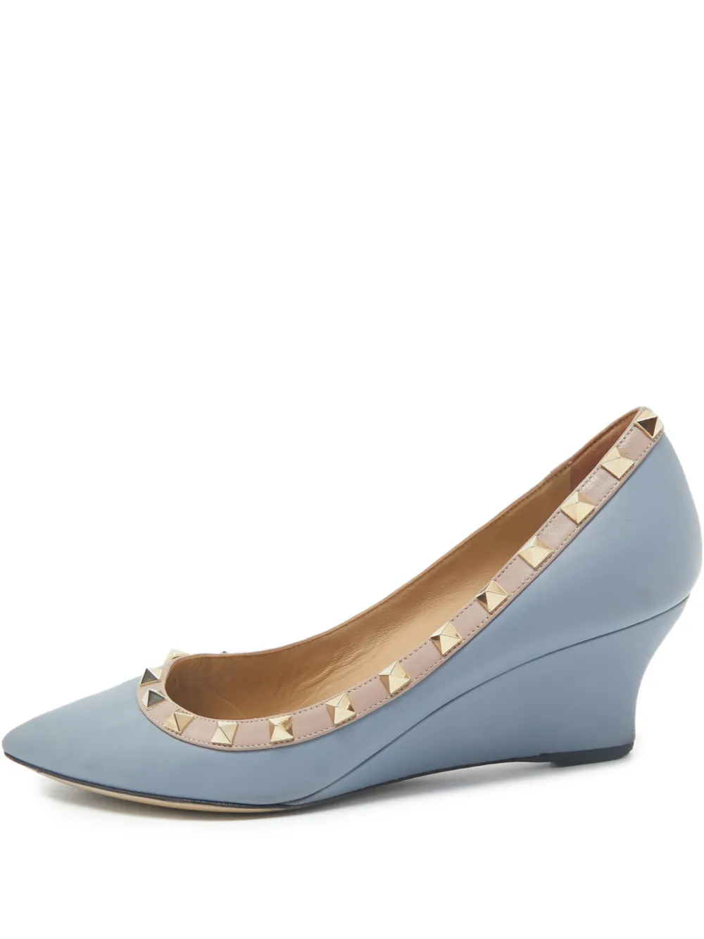 Valentino Garavani Pre-Owned Rockstud leather pump - Blu