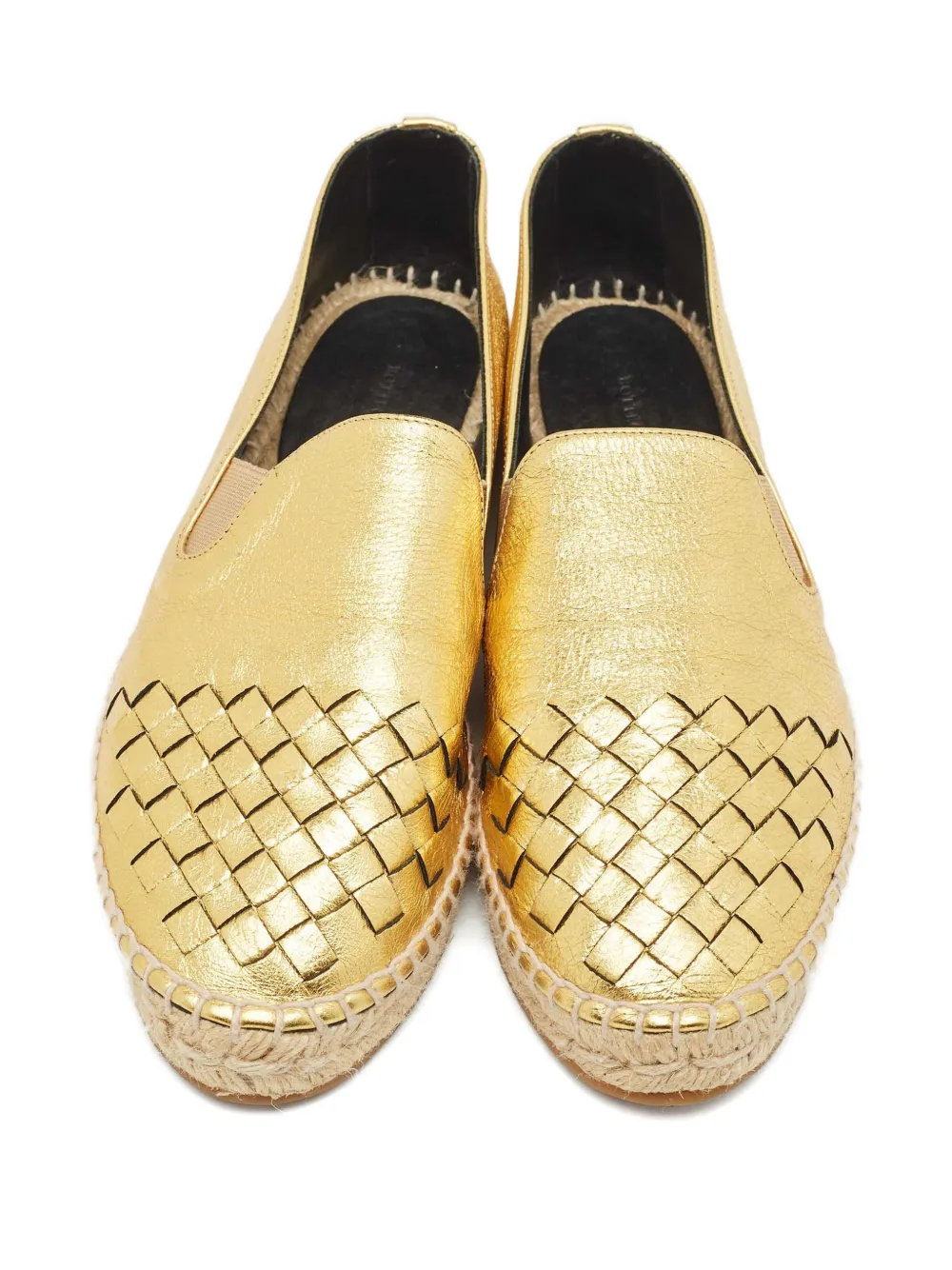 Bottega Veneta Pre-Owned Intrecciato flat espadrilles - Goud