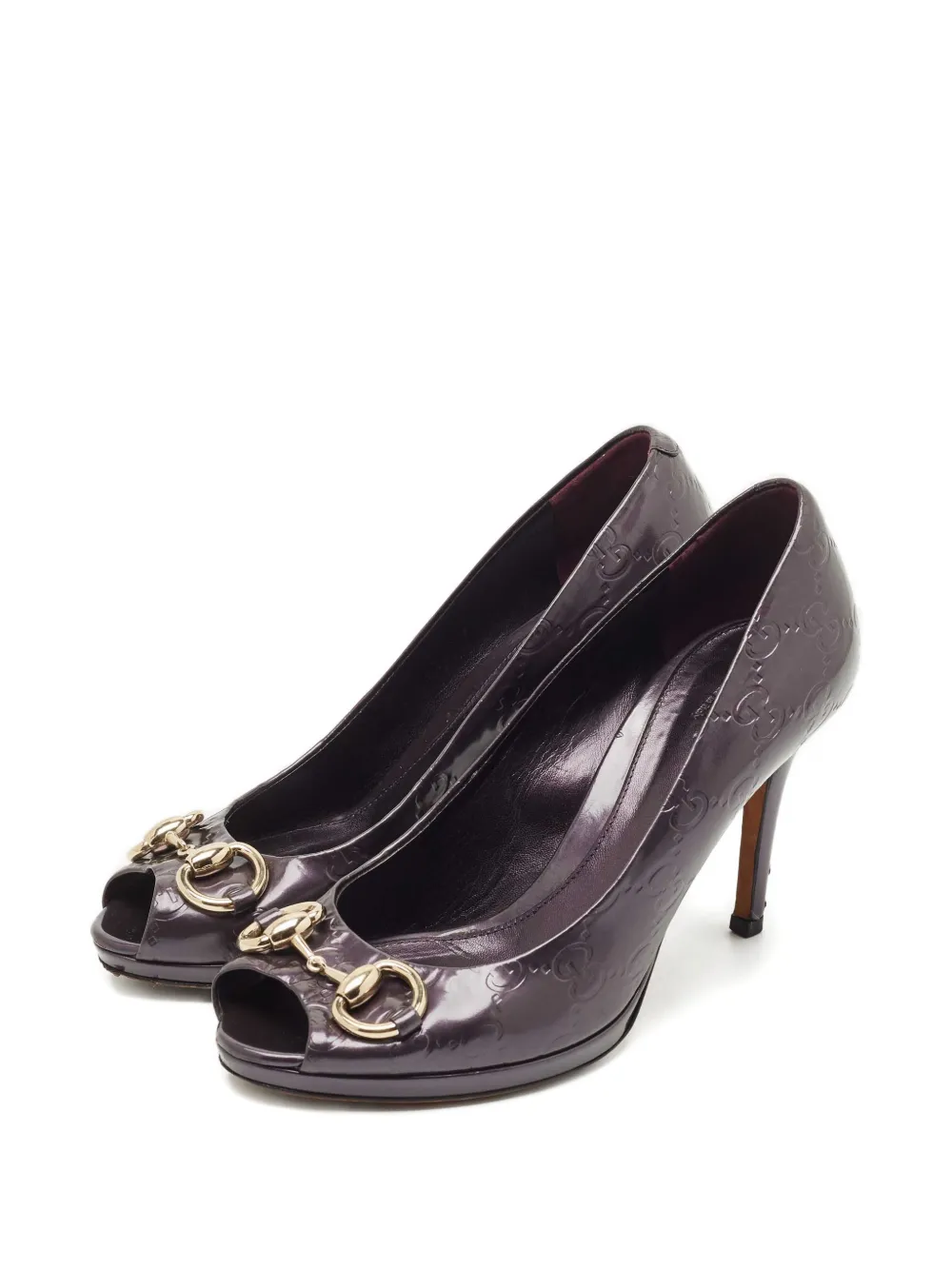 Gucci Pre-Owned horsebit leather pumps - Paars